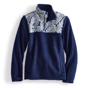 Vera Bradley Women's Teddy Fleece Pullover
Paisley Key Peacoat